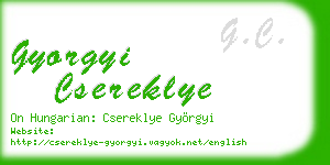 gyorgyi csereklye business card