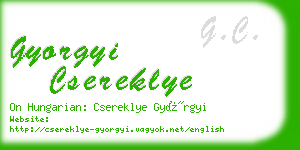 gyorgyi csereklye business card